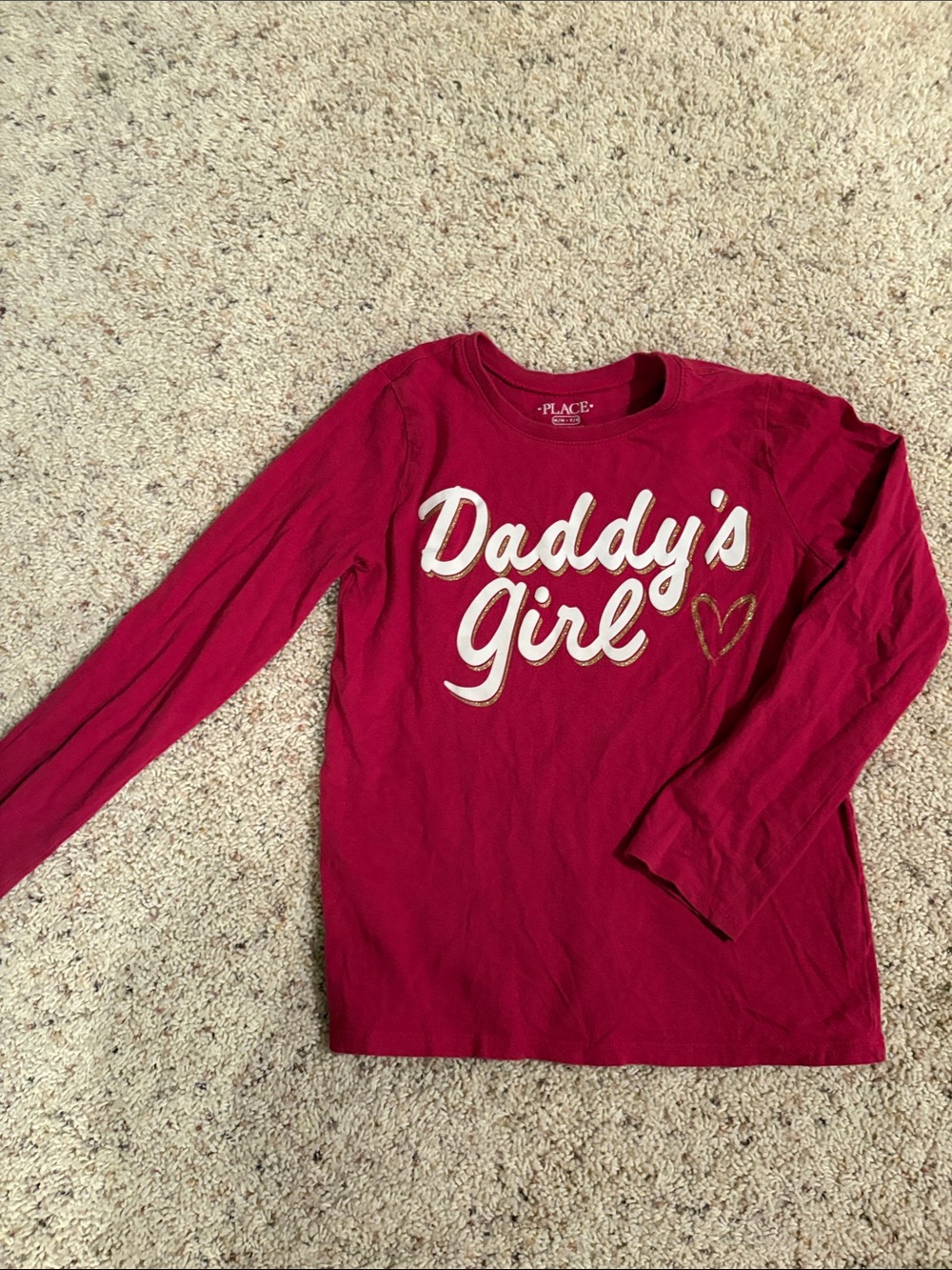 The Children's Place 'Daddy's Girl' Long Sleeve Shirt - Dark Pink